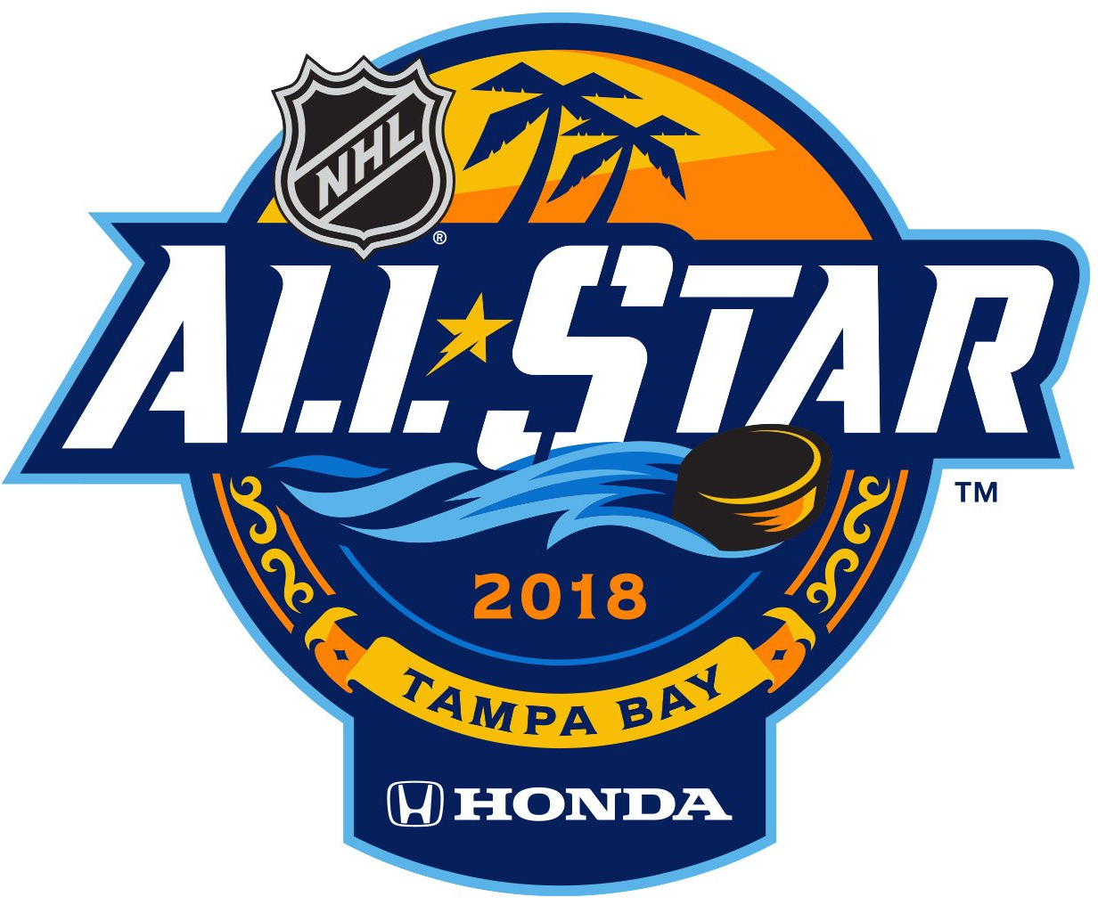 NHL All-Star Game 2018 Sponsored Logo iron on transfers for T-shirts